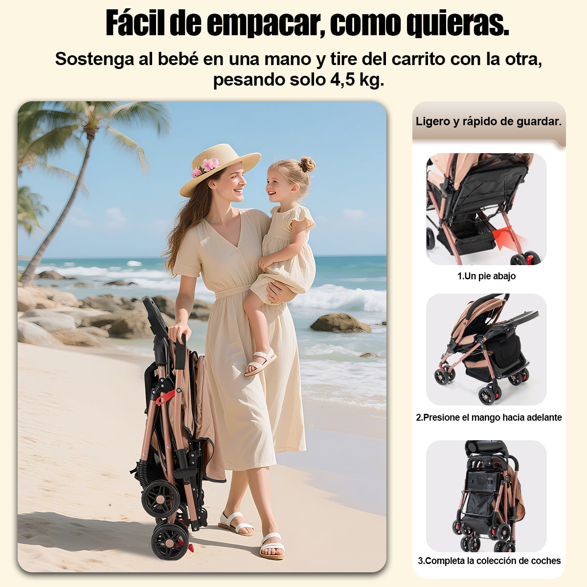 COCHE REVERSIBLE PARA BEBES MULTIFUNCION
