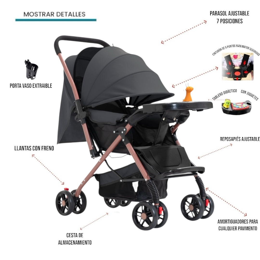 COCHE REVERSIBLE PARA BEBES MULTIFUNCION