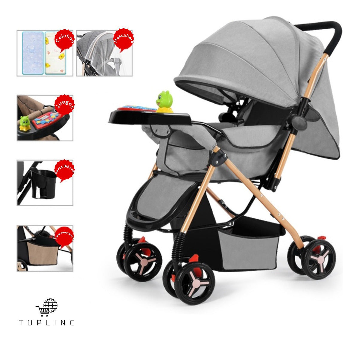 COCHE REVERSIBLE PARA BEBES MULTIFUNCION